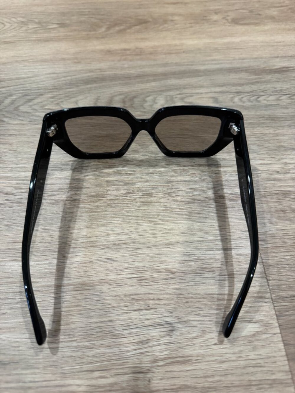 CHANEL Oversized Square Sunglasses Black Purple 50mm - Picture 2 of 5